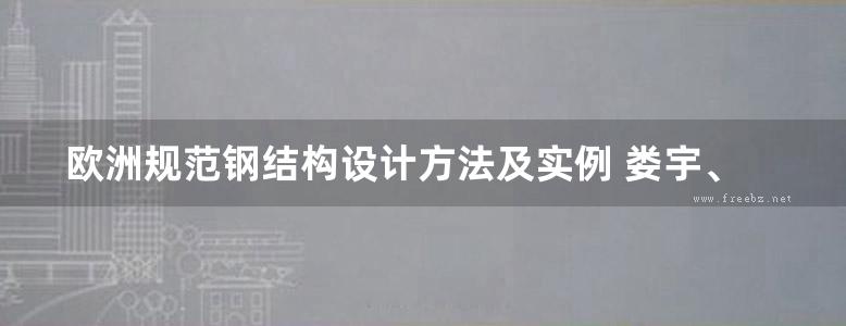 欧洲规范钢结构设计方法及实例 娄宇、孙晓彦 2019版